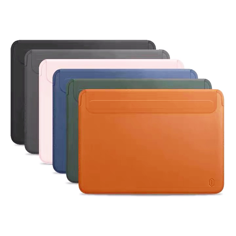 WIWU Skin Pro II PU Leather Sleeve For Macbook 13.3" - Midnight Green