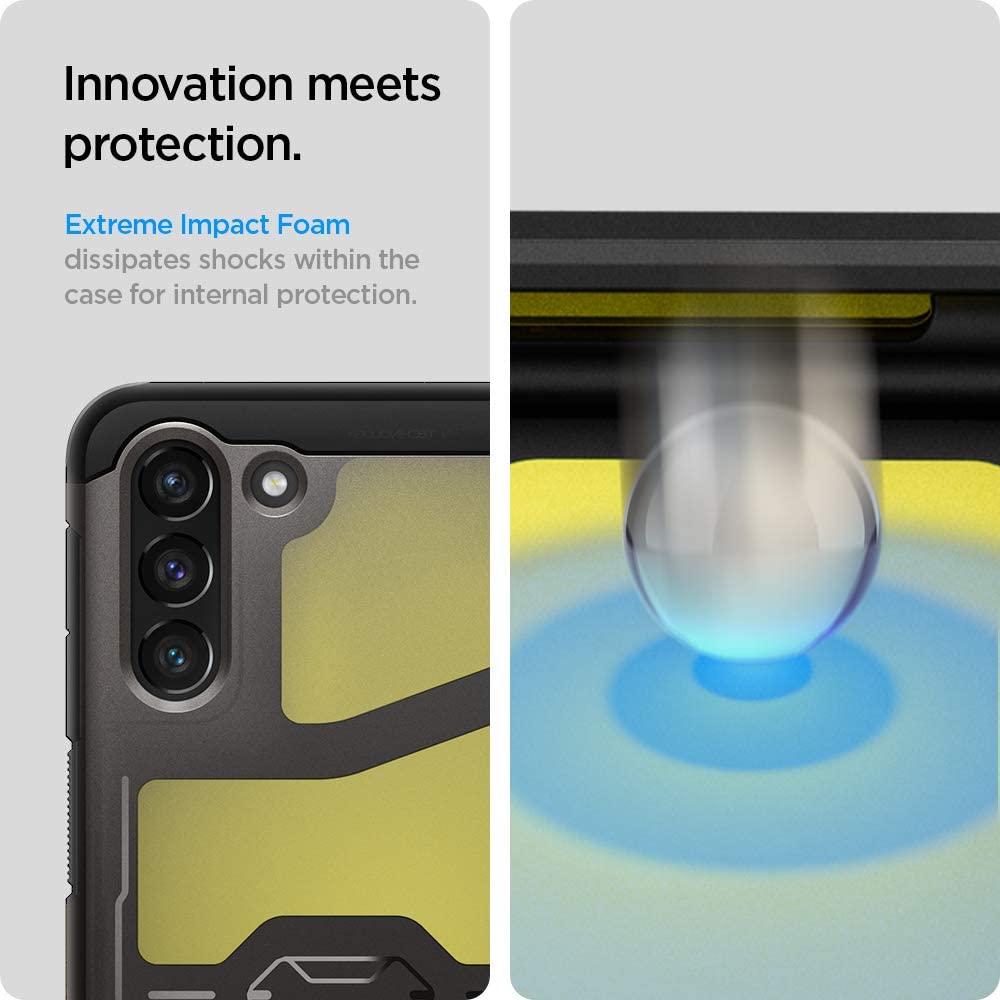 Spigen Tough Armor designed for Samsung Galaxy S21 PLUS case cover with Extreme Impact Foam - Gunmetal