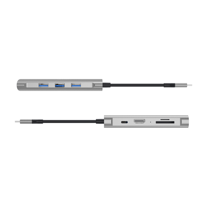 WIWU Alpha 7 In 1 USB-C Hub A731HP - Gray