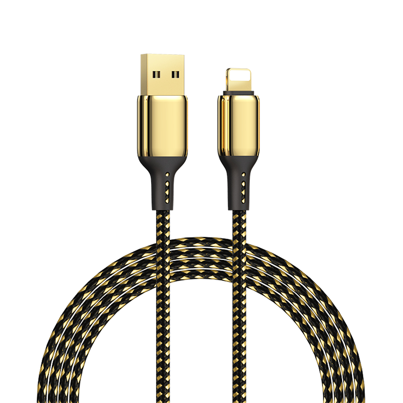 WIWU GD-100 USB To Lightning 18K Golden 20W Data Cable 1.2m
