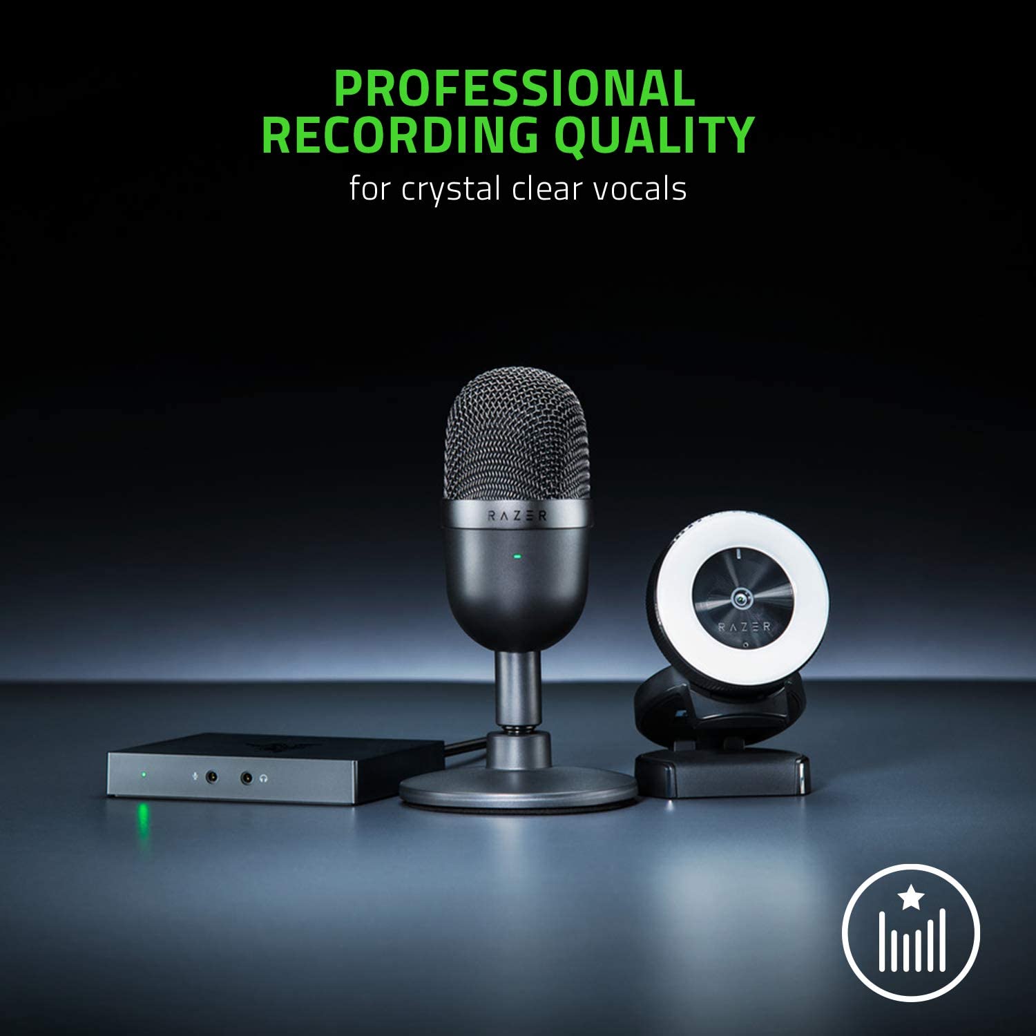 Razer Seiren Mini - Ultra-compact Streaming Microphone: Ultra-Precise Supercardioid Pickup Pattern, Professional Recording Quality, Ultra-Compact Build - Classic Black, RZ19-03450100-R3M1