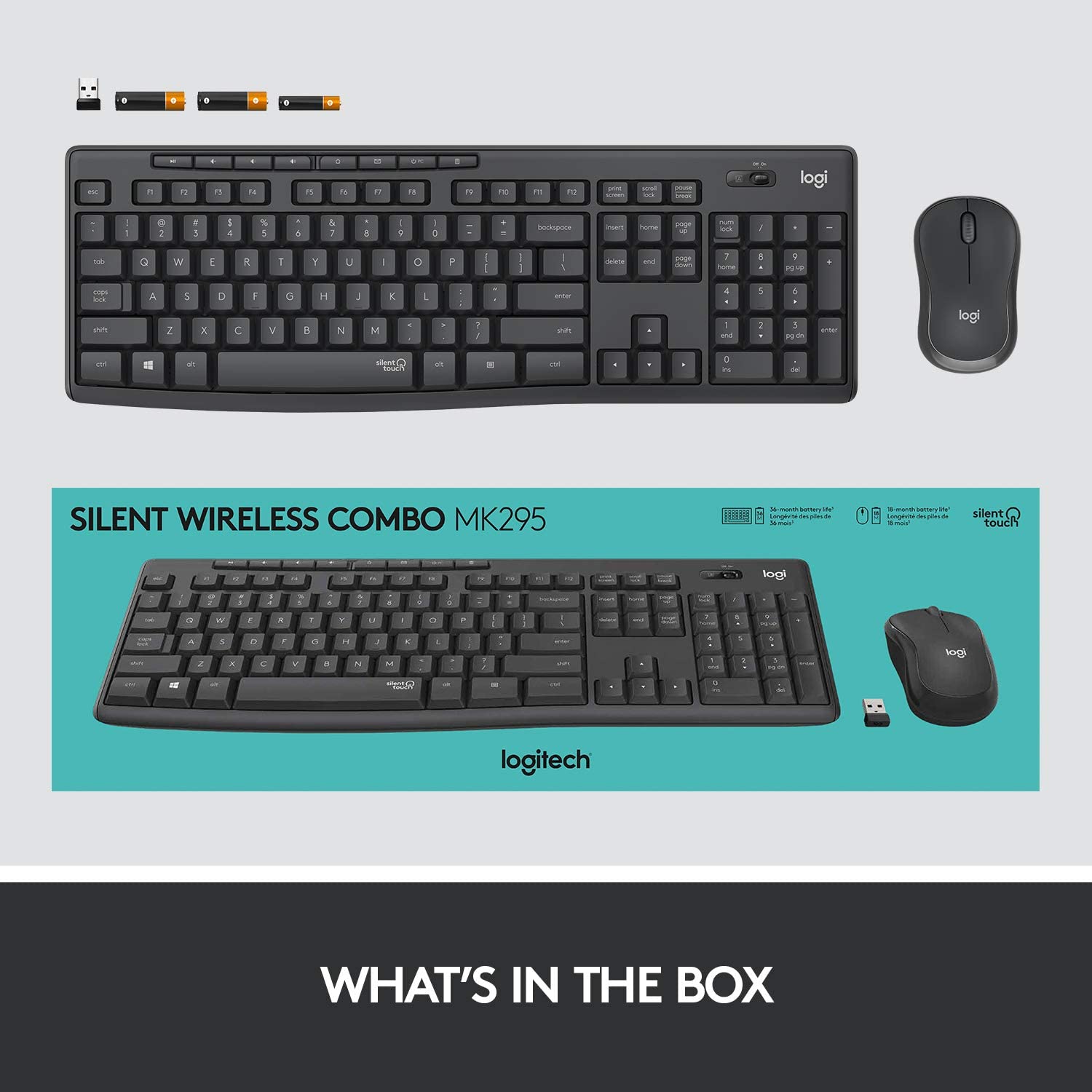 Logitech Mk295 Silent Wireless Combo Graphite ARA