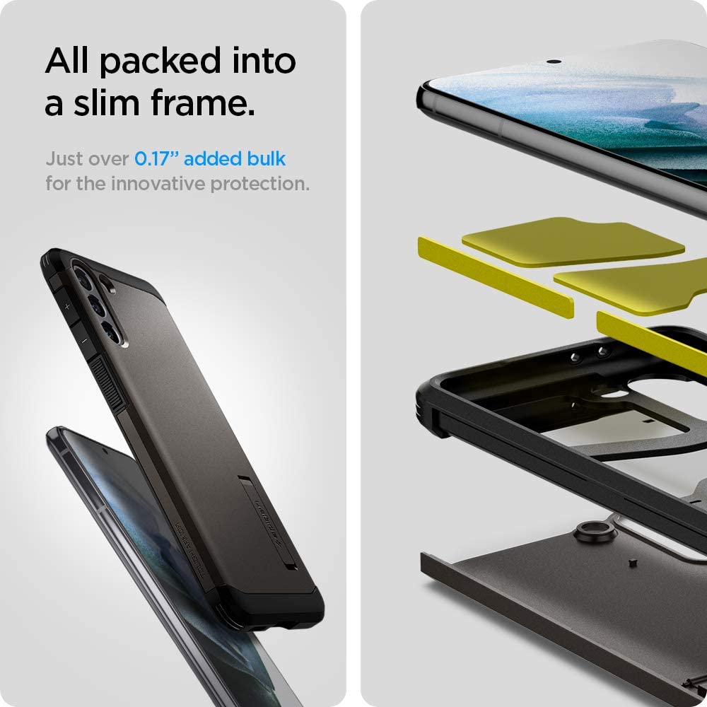 Spigen Tough Armor designed for Samsung Galaxy S21 PLUS case cover with Extreme Impact Foam - Gunmetal