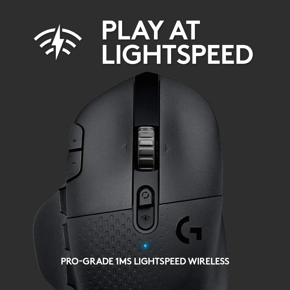 Logitech G604 LIGHTSPEED Wireless Gaming Mouse with 15 Programmable Controls, Up to 240-Hour Battery Life, Dual Wireless Connectivity Modes