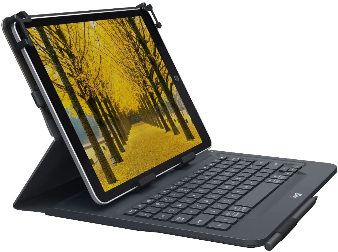 Logitech Universal Folio with Integrated Bluetooth 3.0 Keyboard for 9-10" Apple, Android, Windows Tablets - Compatible with Models Listed