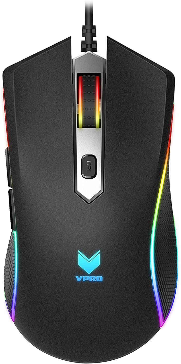 RAPOO VPRO V280 Gaming Mouse Wired Multi Color LED - Black