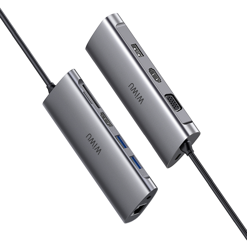 WIWU Alpha 11 In 1 USB-C Hub A11312H - Gray