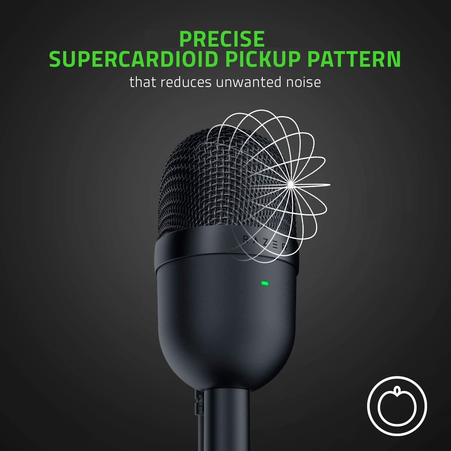 Razer Seiren Mini - Ultra-compact Streaming Microphone: Ultra-Precise Supercardioid Pickup Pattern, Professional Recording Quality, Ultra-Compact Build - Classic Black, RZ19-03450100-R3M1
