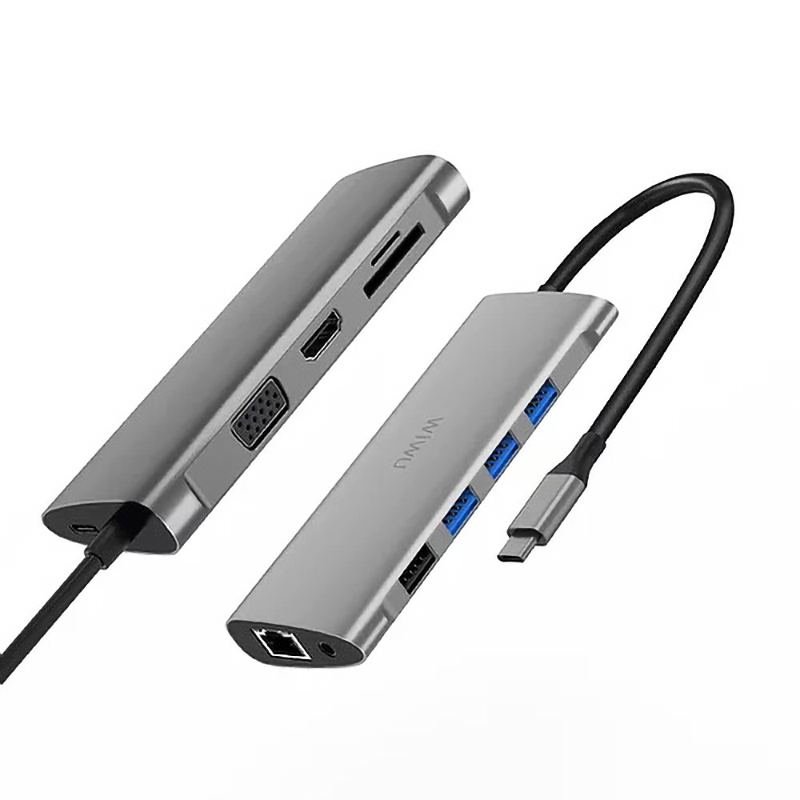 WIWU Alpha 11 In 1 USB-C Hub - Gray