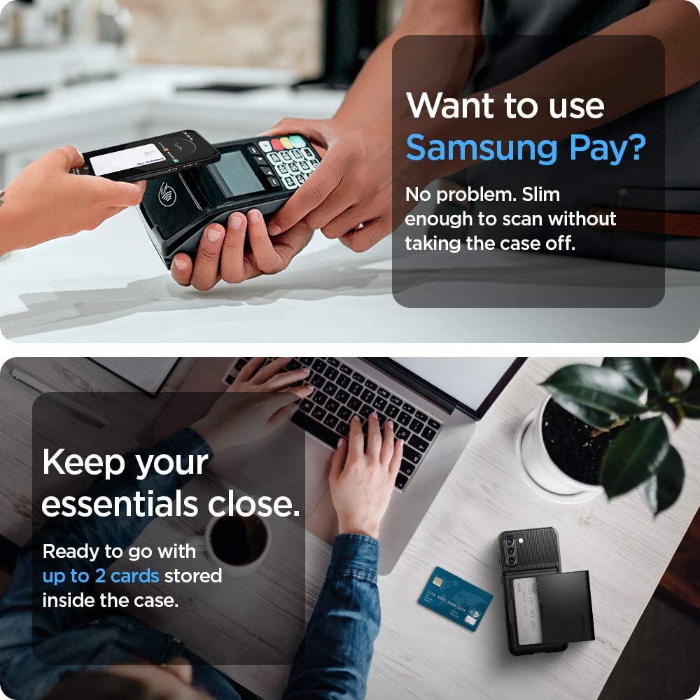 Spigen Slim Armor CS designed for Samsung Galaxy S21 PLUS case cover - Black