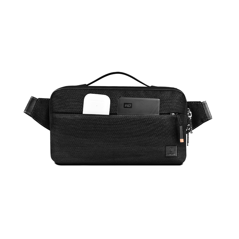 WIWU Alpha Chest Package Crossbody Bag (26x15x7cm) - Black