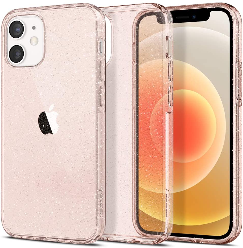 Spigen Liquid Crystal Glitter designed for iPhone 12  Mini case/cover - Rose Quartz