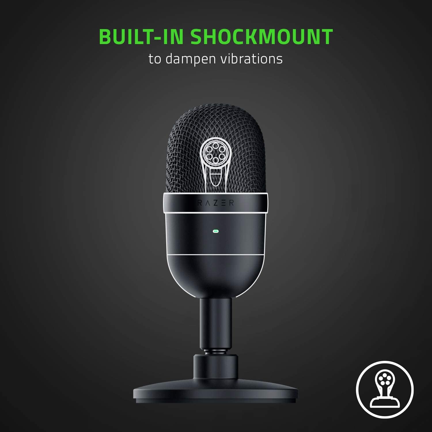 Razer Seiren Mini - Ultra-compact Streaming Microphone: Ultra-Precise Supercardioid Pickup Pattern, Professional Recording Quality, Ultra-Compact Build - Quartz, RZ19-03450200-R3M1
