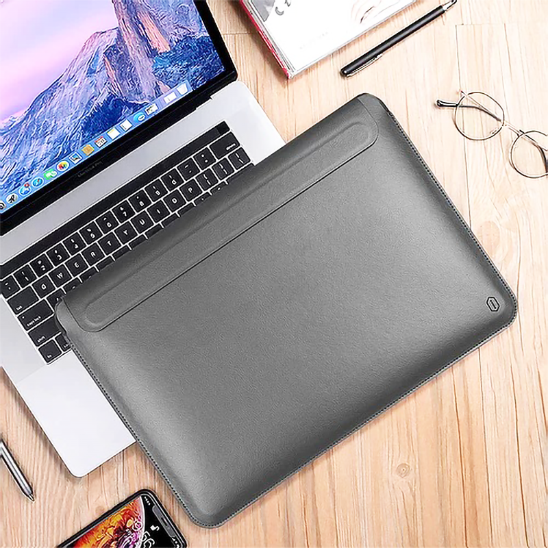 WIWU Skin Pro II PU Leather Sleeve For Macbook 13.3" - Grey