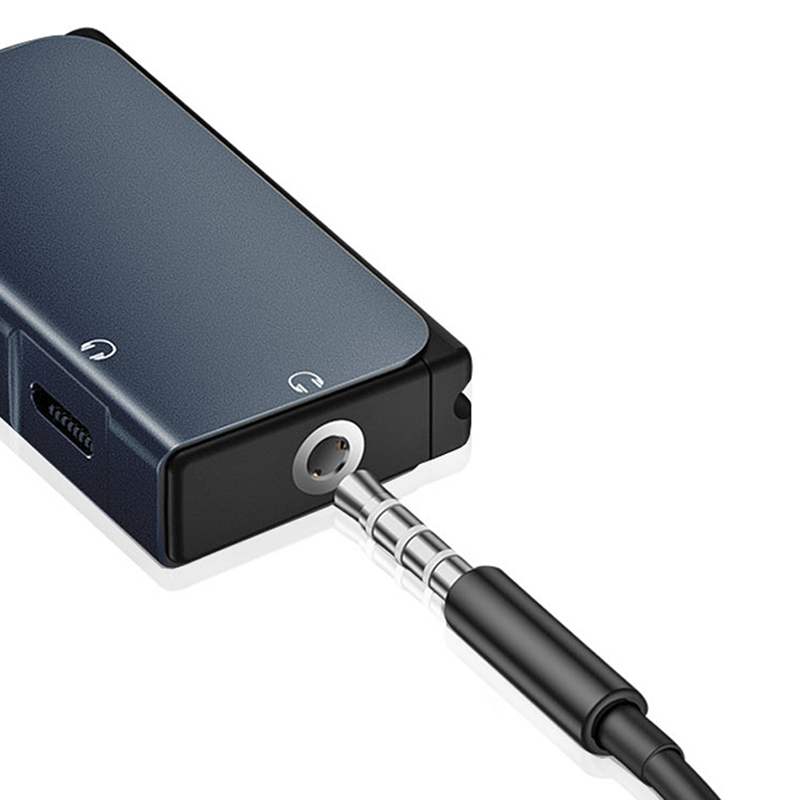 WIWU LT02 Pro Audio Adapter Type-C To Type-C & 3.5mm - Gray
