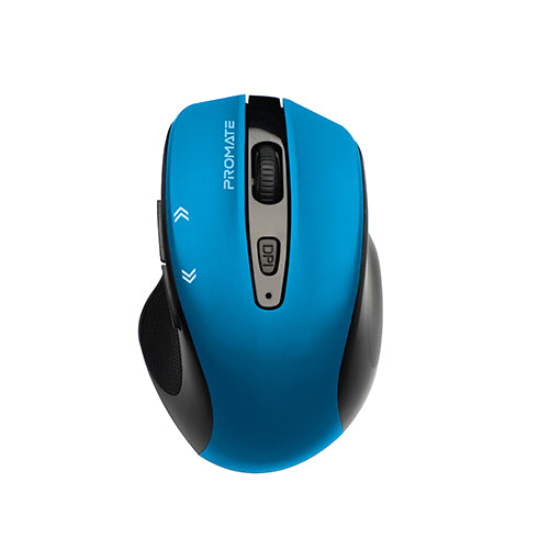 Promate 1600DPI Wireless Mouse, Portable 2.4Ghz Precision Tracking EZGrip™ Ergonomic Mouse with 10m Range, Nano USB Receiver, Adjustable DPI Switch and 6 Programmable Buttons for MacBook, Asus, Hp, Sony, Cursor