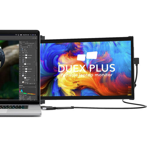 Pixels Duex Plus 13.3" Full HD IPS Dual Laptop Monitor, USB C/USB A Plug and Play Laptop Screen