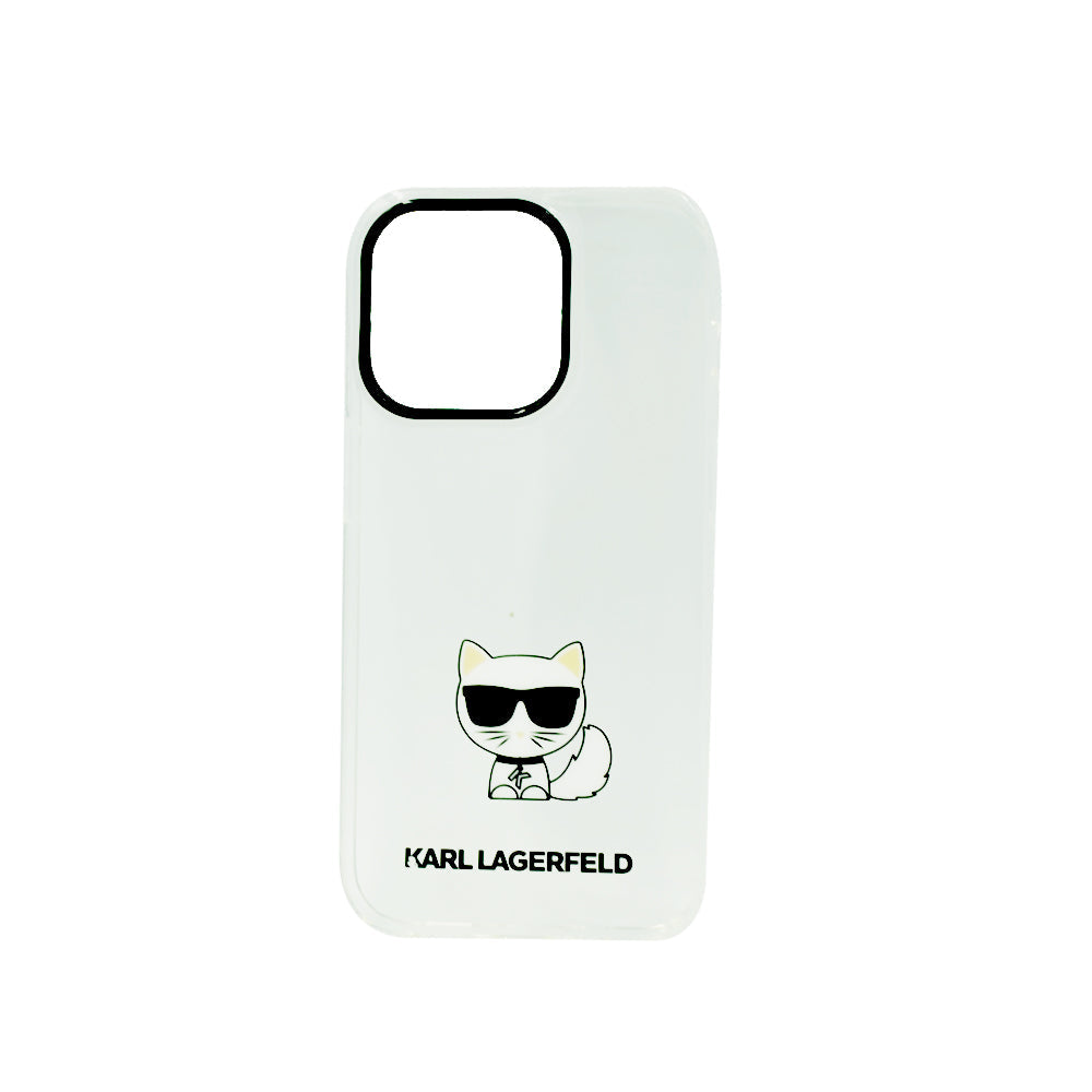 Karl Lagerfeld Iml Choupette Body Hard Case For iPhone 14 Pro Transparent