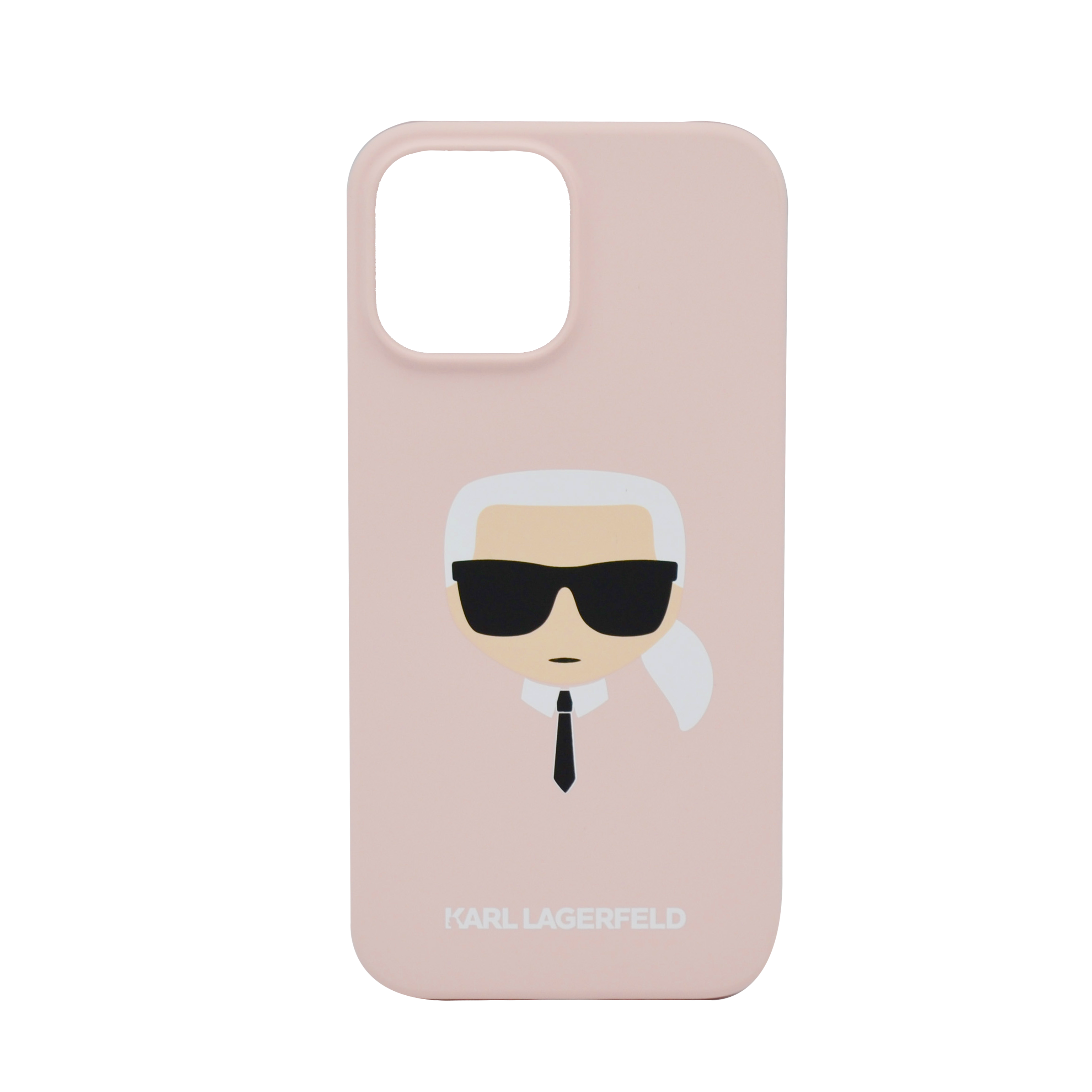 Karl Lagerfeld Liquid Silicone Case Karls Head For iPhone 13 Light Pink