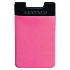 Promate Cardo Mobile Card Holder Rear Sticker Pink