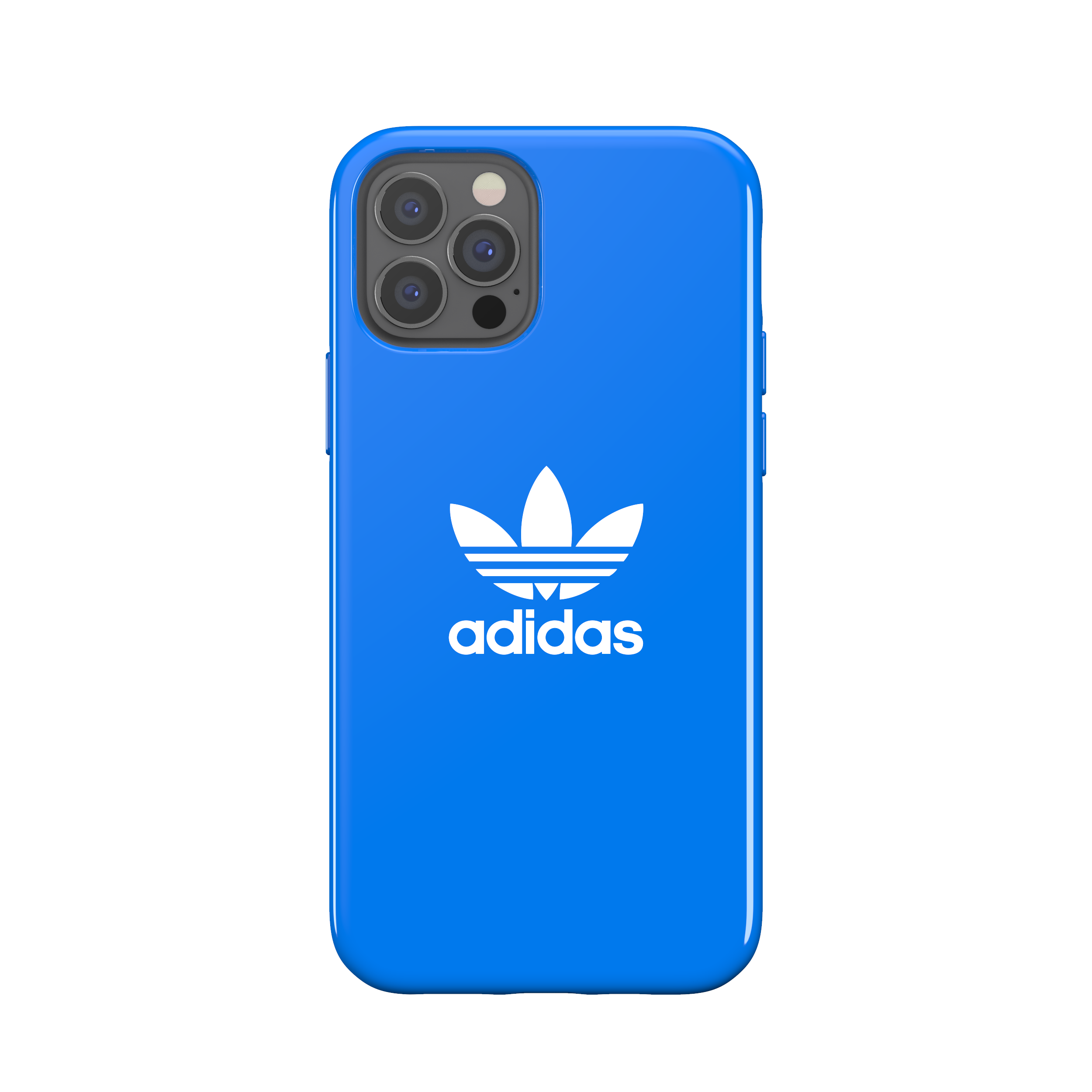 adidas SNAP Apple iPhone 12 / 12 Pro Trefoil Case - Back cover w/ Trefoil Design, Scratch & Drop Protection w/ TPU Bumper, Wireless Charging Compatible - Bluebird