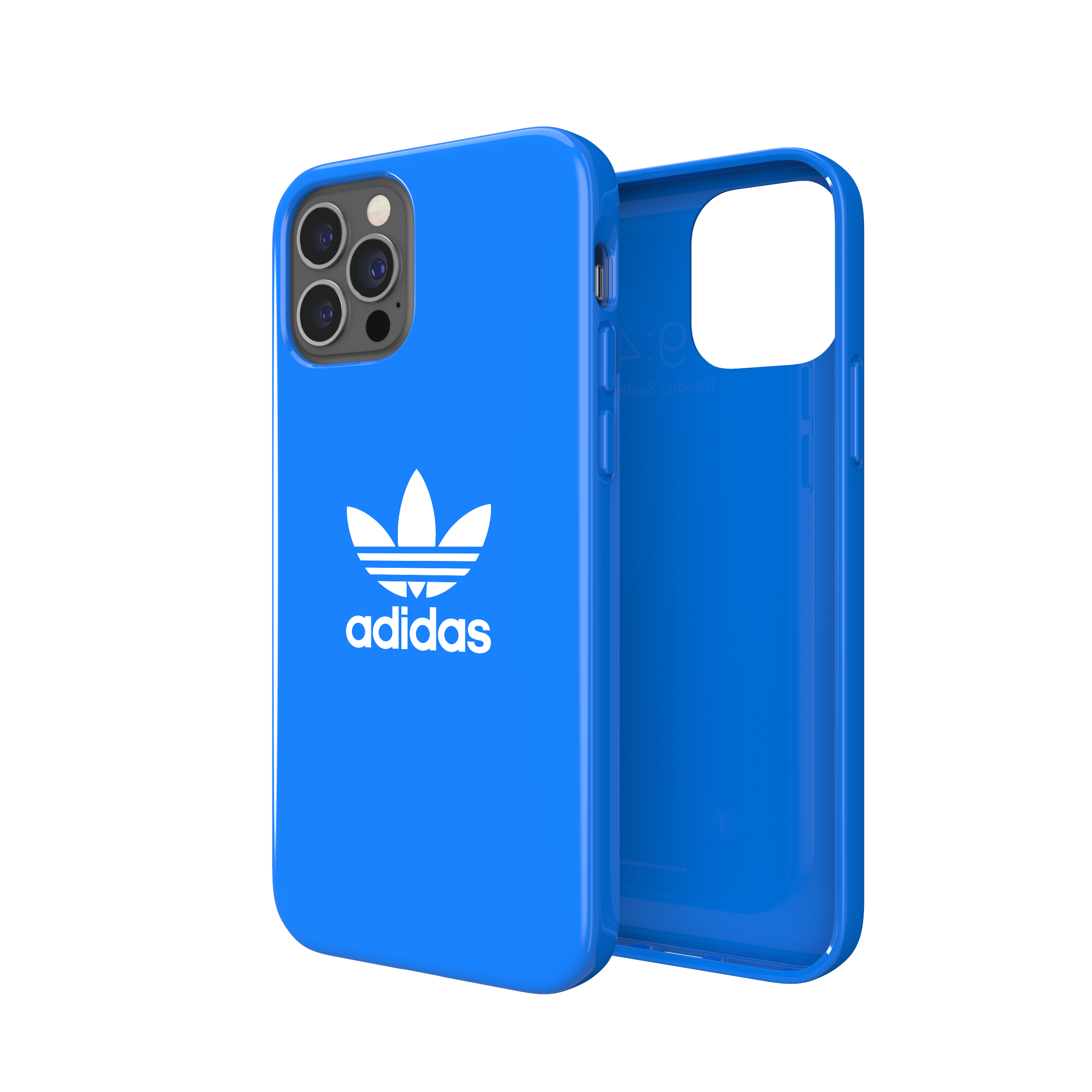 adidas SNAP Apple iPhone 12 / 12 Pro Trefoil Case - Back cover w/ Trefoil Design, Scratch & Drop Protection w/ TPU Bumper, Wireless Charging Compatible - Bluebird