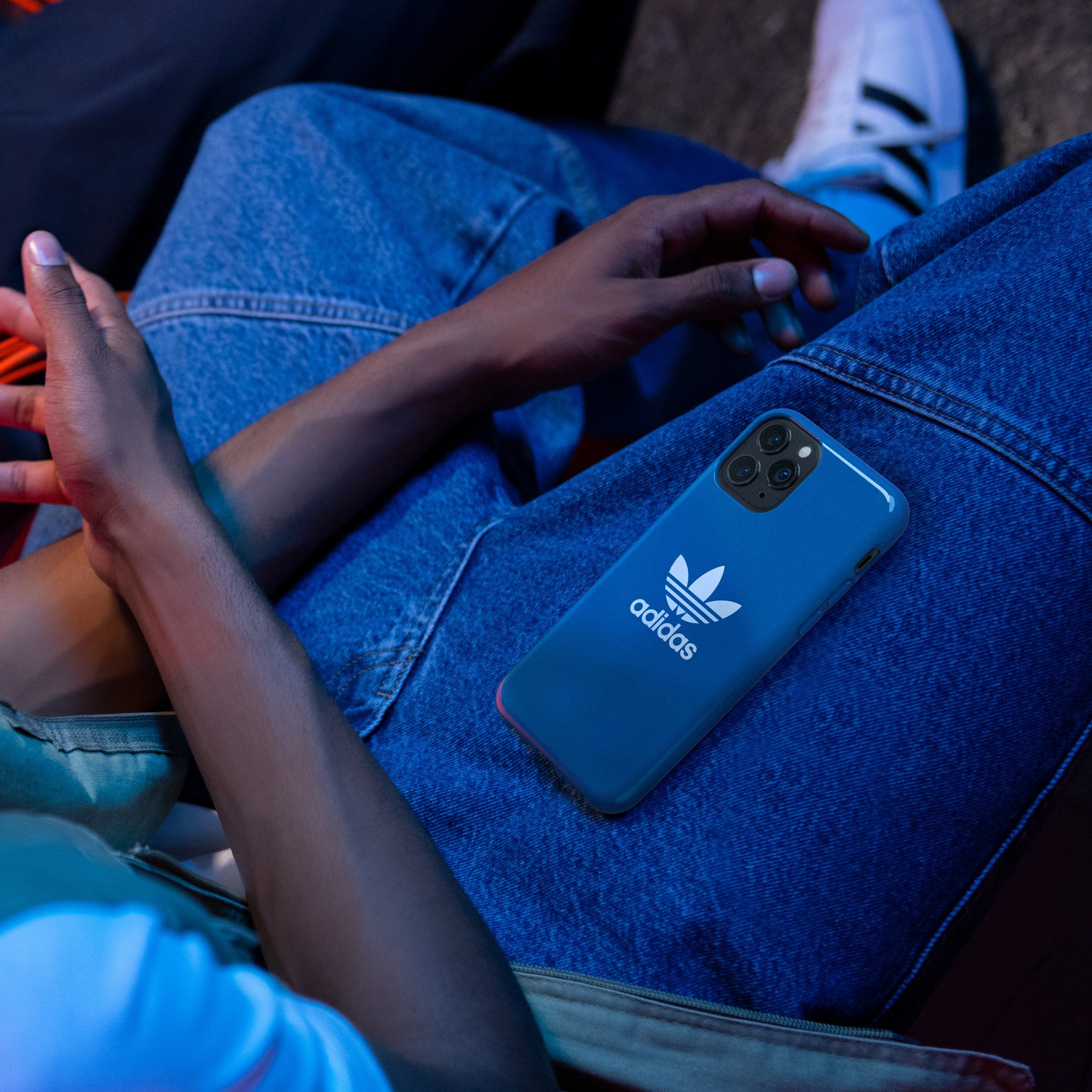 adidas SNAP Apple iPhone 12 / 12 Pro Trefoil Case - Back cover w/ Trefoil Design, Scratch & Drop Protection w/ TPU Bumper, Wireless Charging Compatible - Bluebird