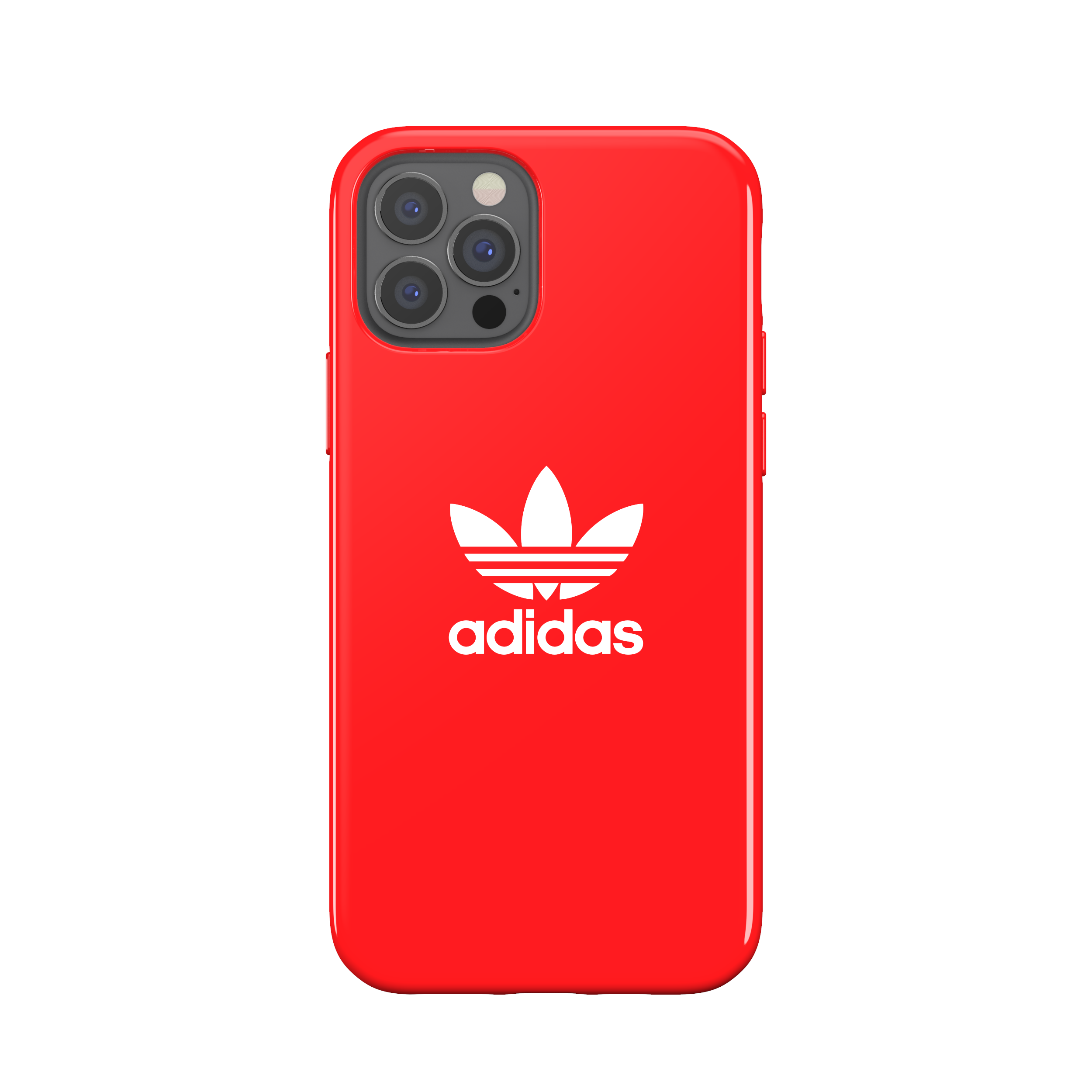 adidas SNAP Apple iPhone 12 / 12 Pro Trefoil Case - Back cover w/ Trefoil Design, Scratch & Drop Protection w/ TPU Bumper, Wireless Charging Compatible - Scarlet