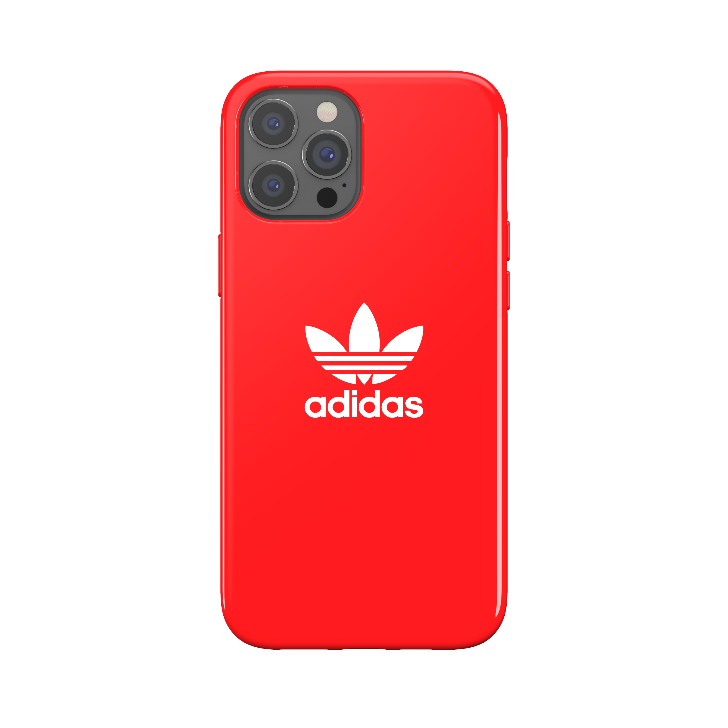 adidas SNAP Apple iPhone 12 Pro Max Trefoil Case - Back cover w/ Trefoil Design, Scratch & Drop Protection w/ TPU Bumper, Wireless Charging Compatible - Scarlet