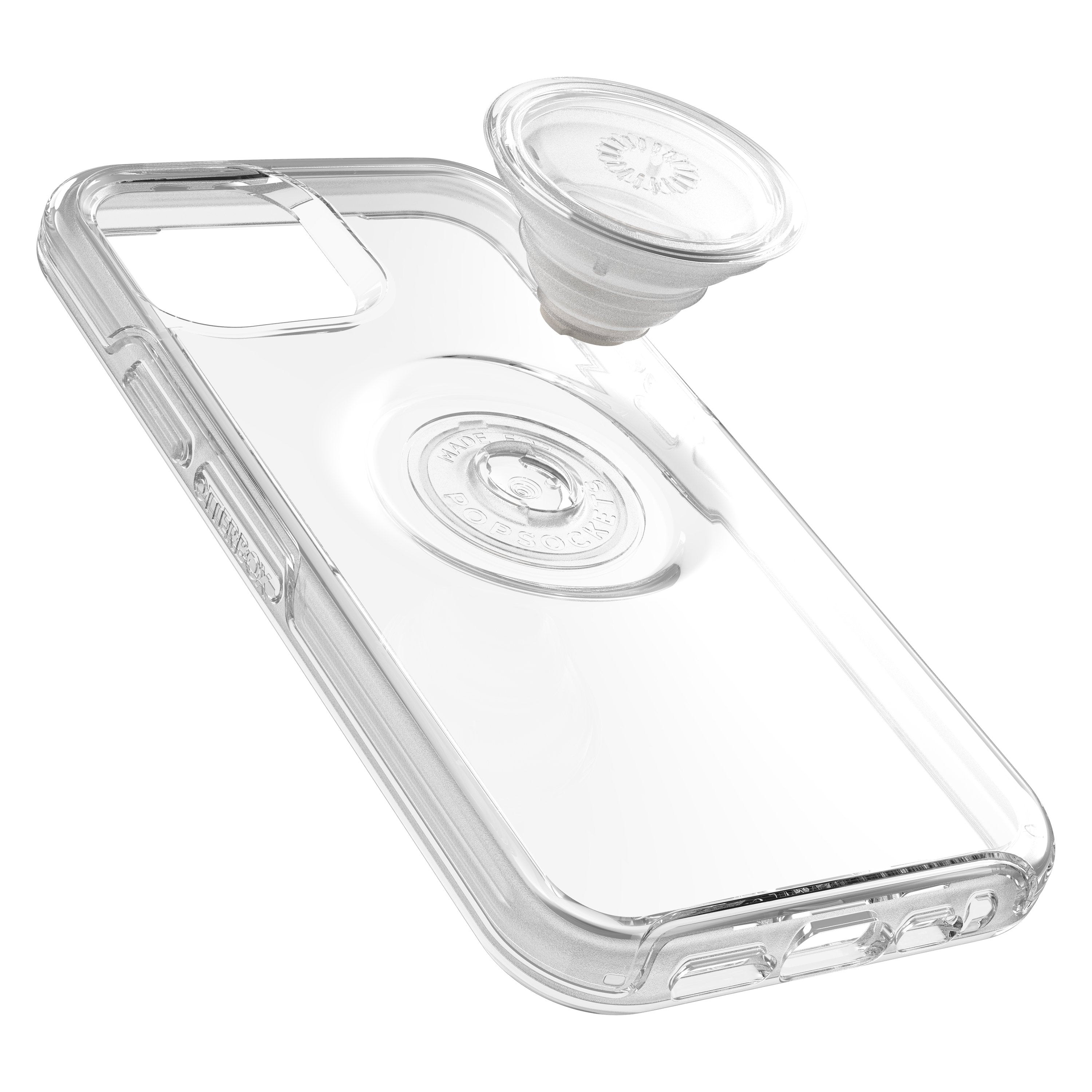 OtterBox OTTER+POP SYMMETRY Apple iPhone 12 / 12 Pro case - Drop Protection Cover w/ PopSocket Phone Holder, Slim Protective Selfie Case, Wireless Charging Compatible - Clear