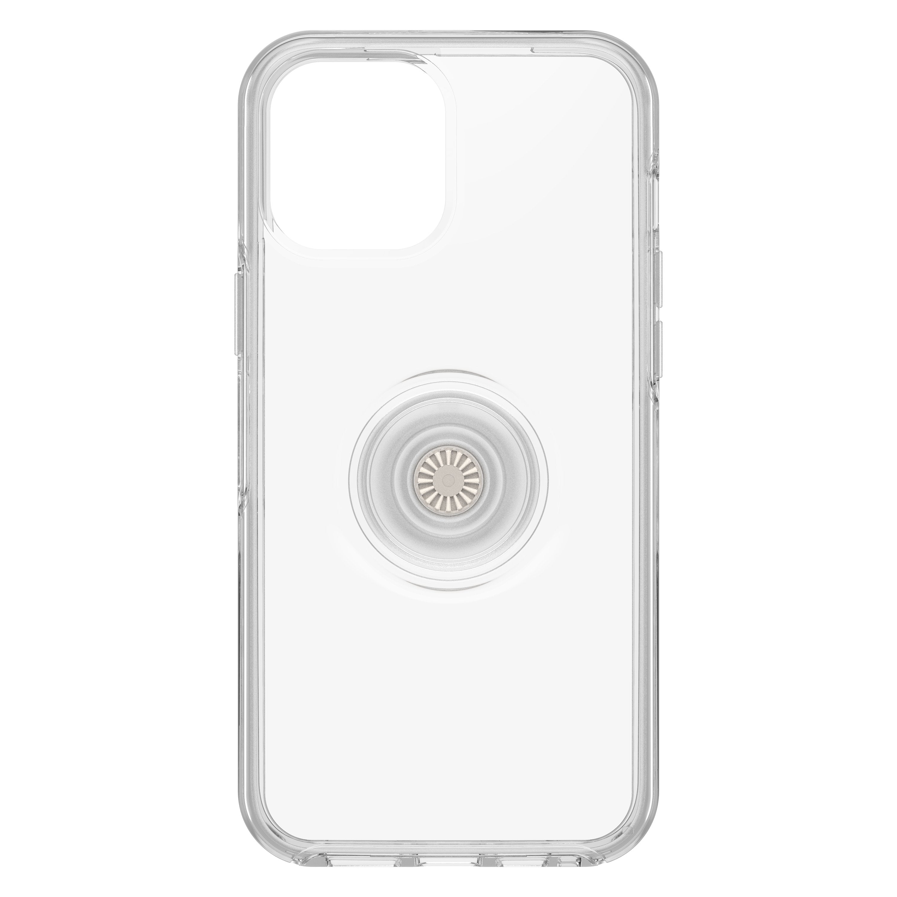 OtterBox OTTER+POP SYMMETRY Apple iPhone 12 Pro Max case - Drop Protection Cover w/ PopSocket Phone Holder, Slim Protective Selfie Case, Wireless Charging Compatible - Clear