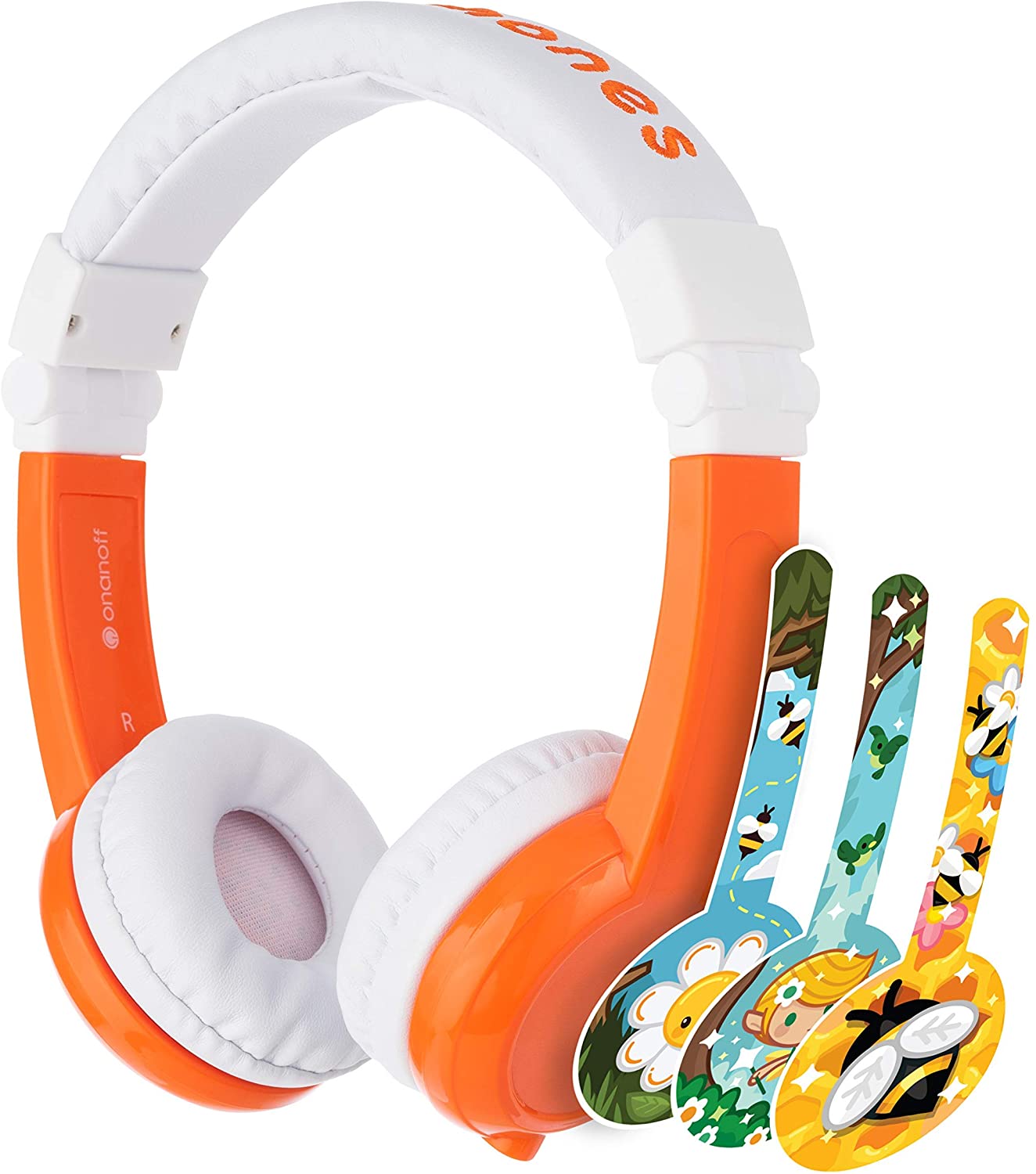 BuddyPhones - Explore Foldable Headphones with Mic - Orange