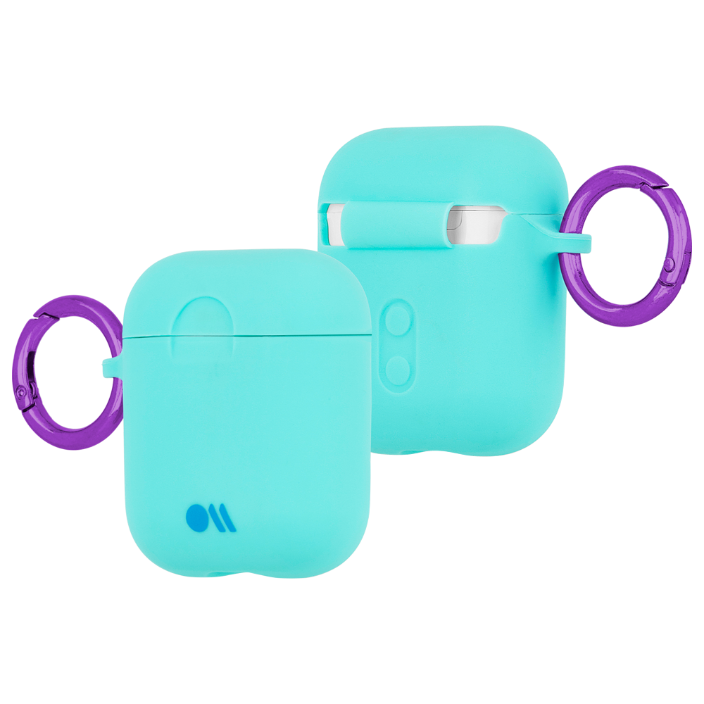 Case-Mate - AirPods Hook Ups Case & Neck Strap Aqua Blue