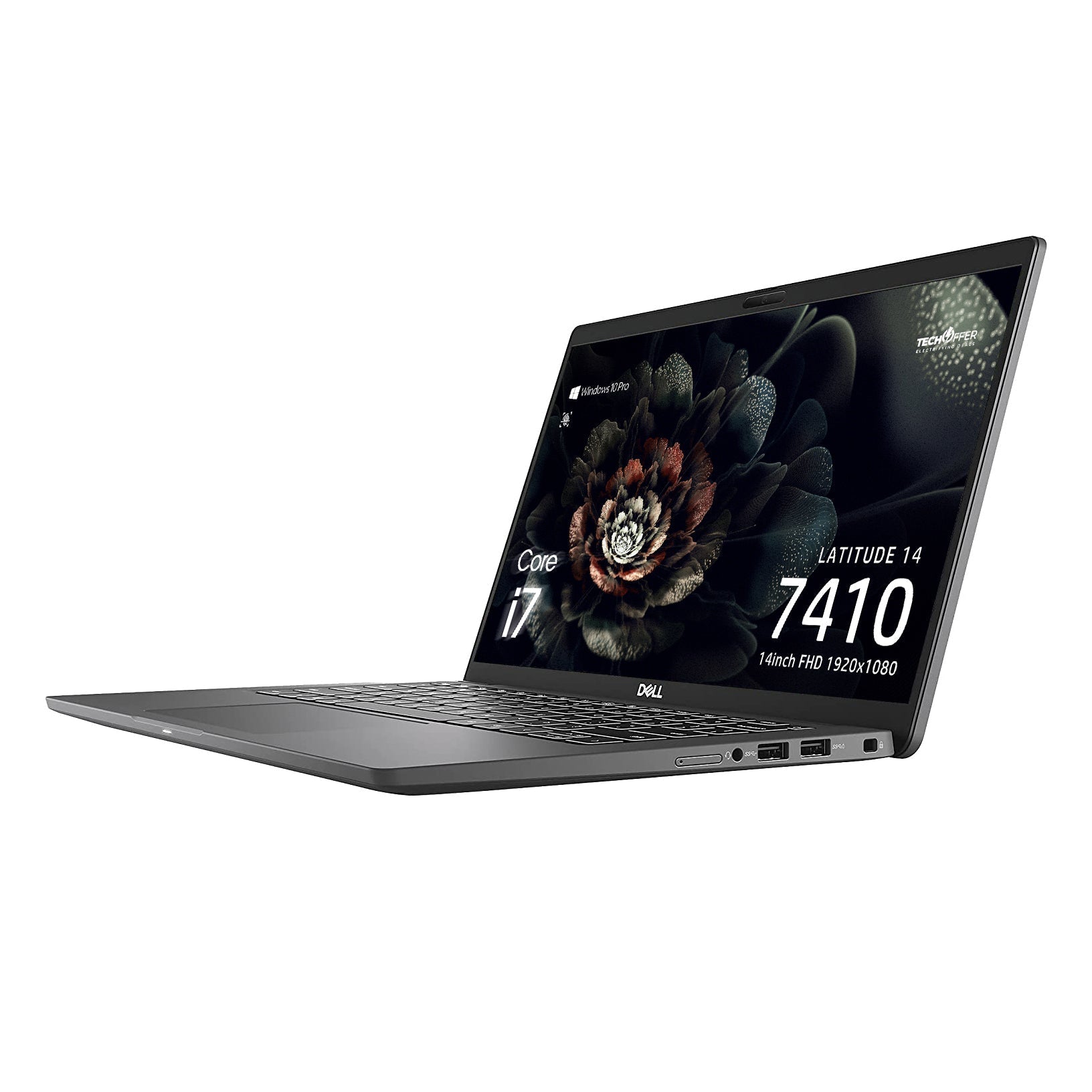 Dell Latitude 7410 Business Laptop - 14" Full HD, Intel Core i5-10310U, 8GB RAM, 256GB SSD, Intel UHD Graphics, FP Reader, Windows 10 Pro - Black