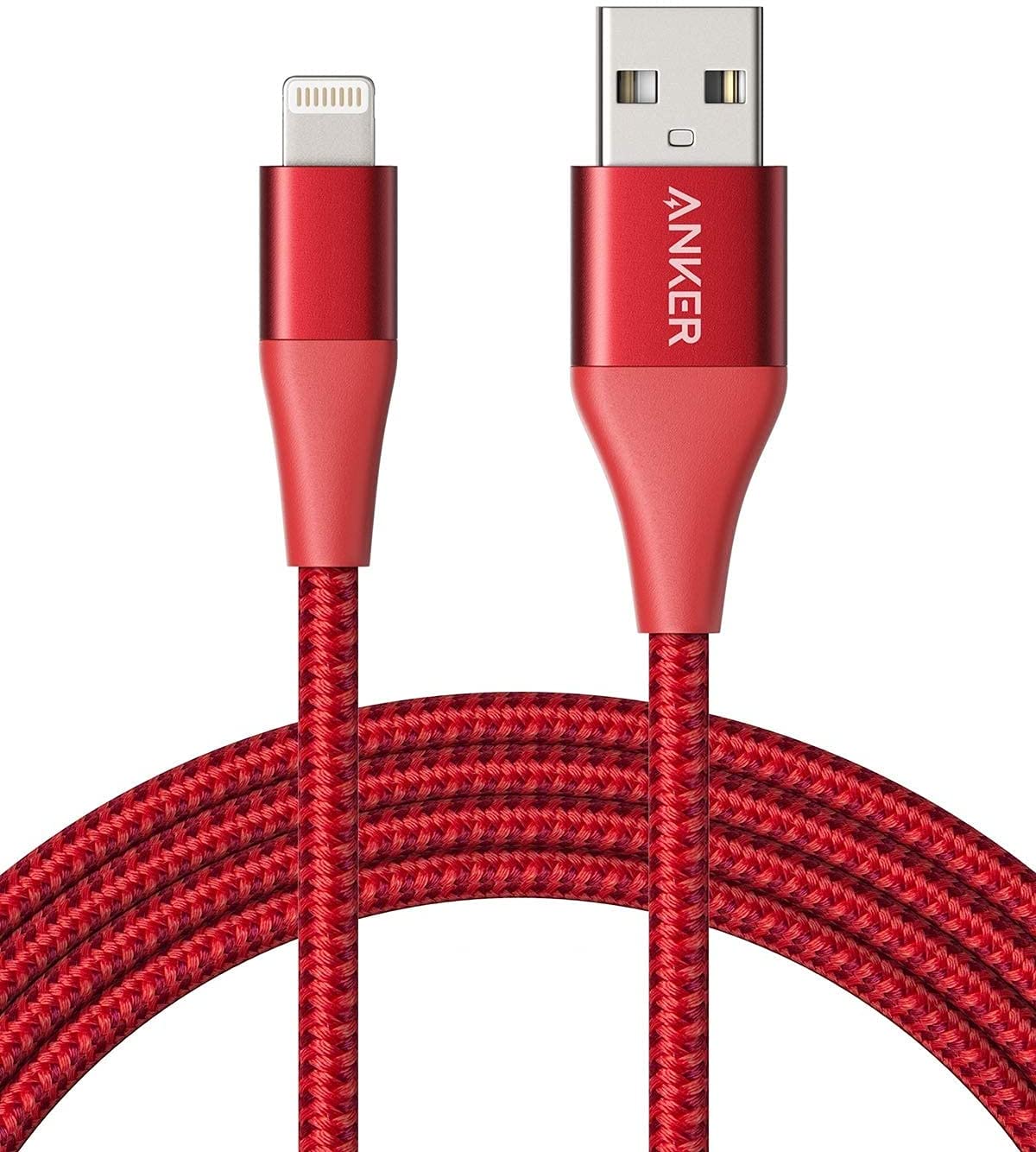 Anker Powerline+II With Lightning Connector 6ft Red - A8453H91