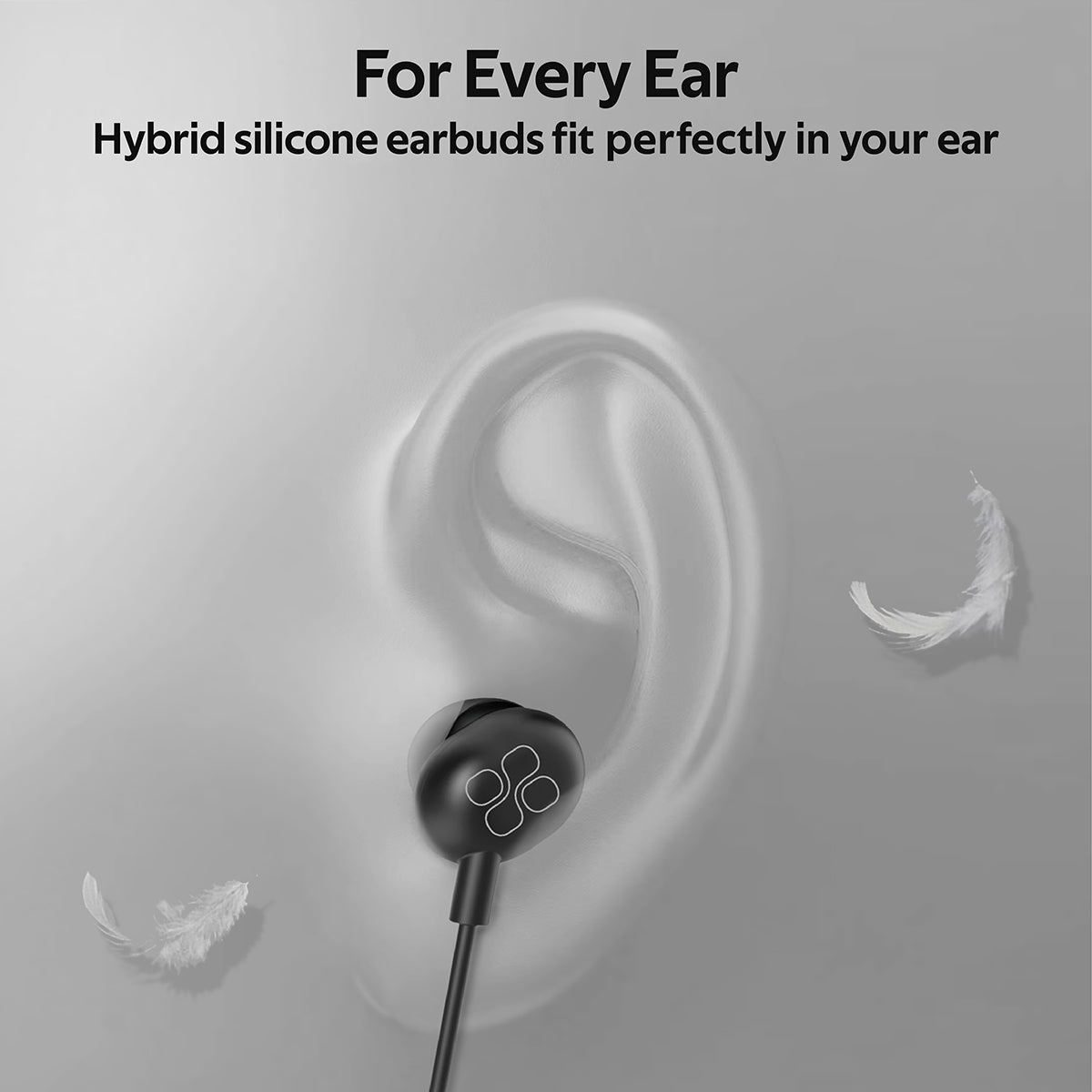 Promate - In-Ear Headphones, Premium Audio Enhanced Wired Earphones with Dynamic HD Driver, Hi-Res Built-In Mic, Comfortable Earbuds and 1.2m Tangle-free Cord for Smartphones, Tablets, Pc, MP3 Player, ICE Black