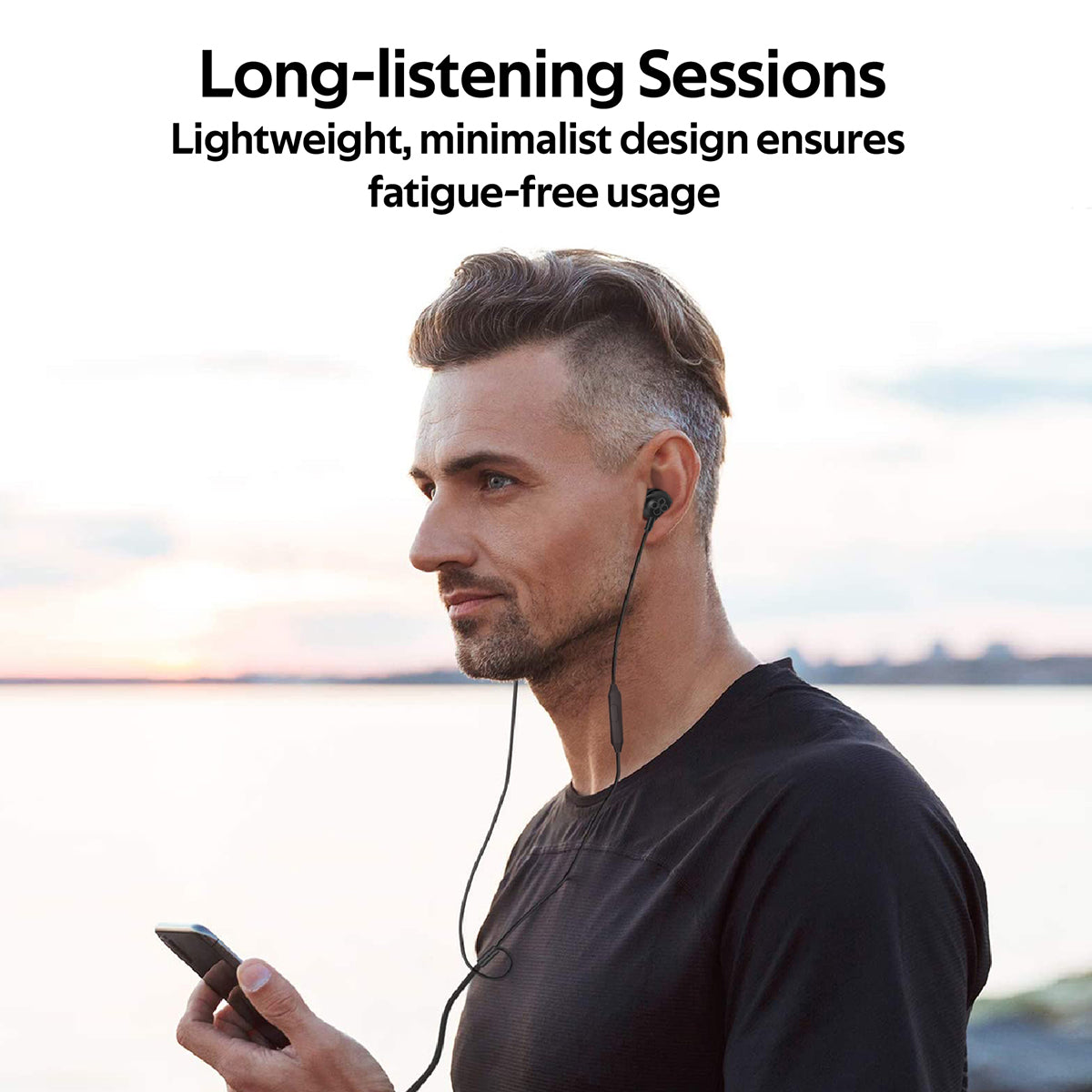 Promate - In-Ear Headphones, Premium Audio Enhanced Wired Earphones with Dynamic HD Driver, Hi-Res Built-In Mic, Comfortable Earbuds and 1.2m Tangle-free Cord for Smartphones, Tablets, Pc, MP3 Player, ICE Black