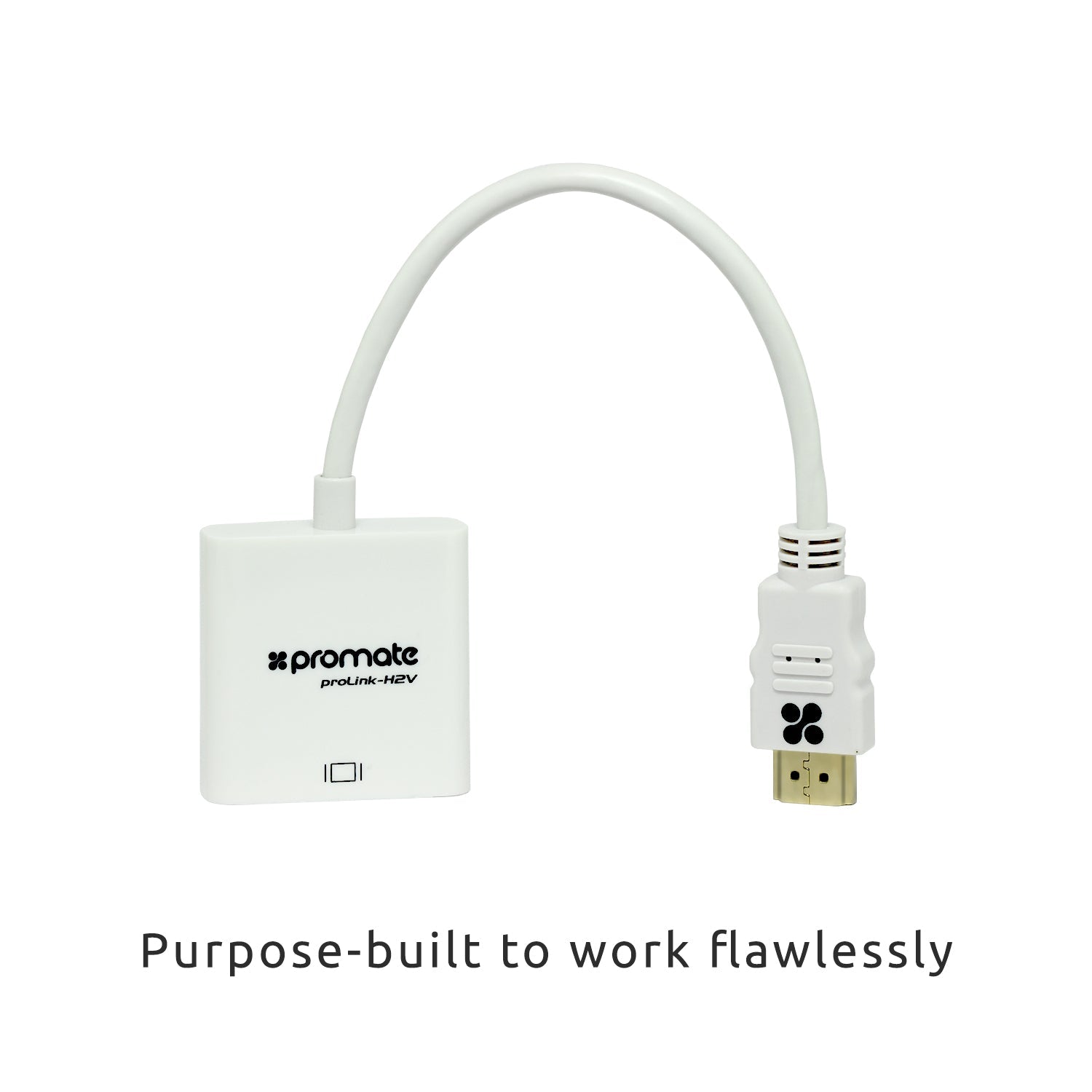 Promate HDMI TO VGA Converter Adapter Cable 1080P Male to Female for PC DVD HDTV and Laptop –  PROLINK-H2VWhite