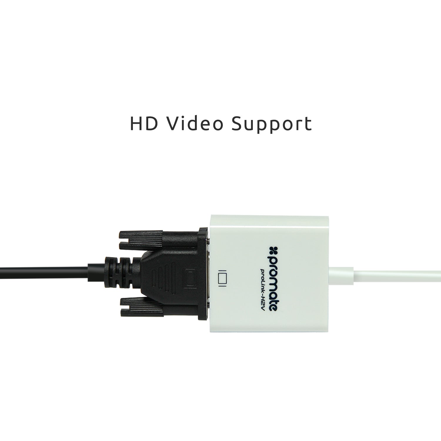 Promate HDMI TO VGA Converter Adapter Cable 1080P Male to Female for PC DVD HDTV and Laptop –  PROLINK-H2VWhite