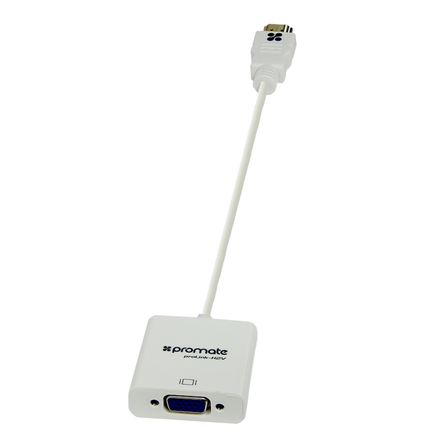 Promate HDMI TO VGA Converter Adapter Cable 1080P Male to Female for PC DVD HDTV and Laptop –  PROLINK-H2VWhite