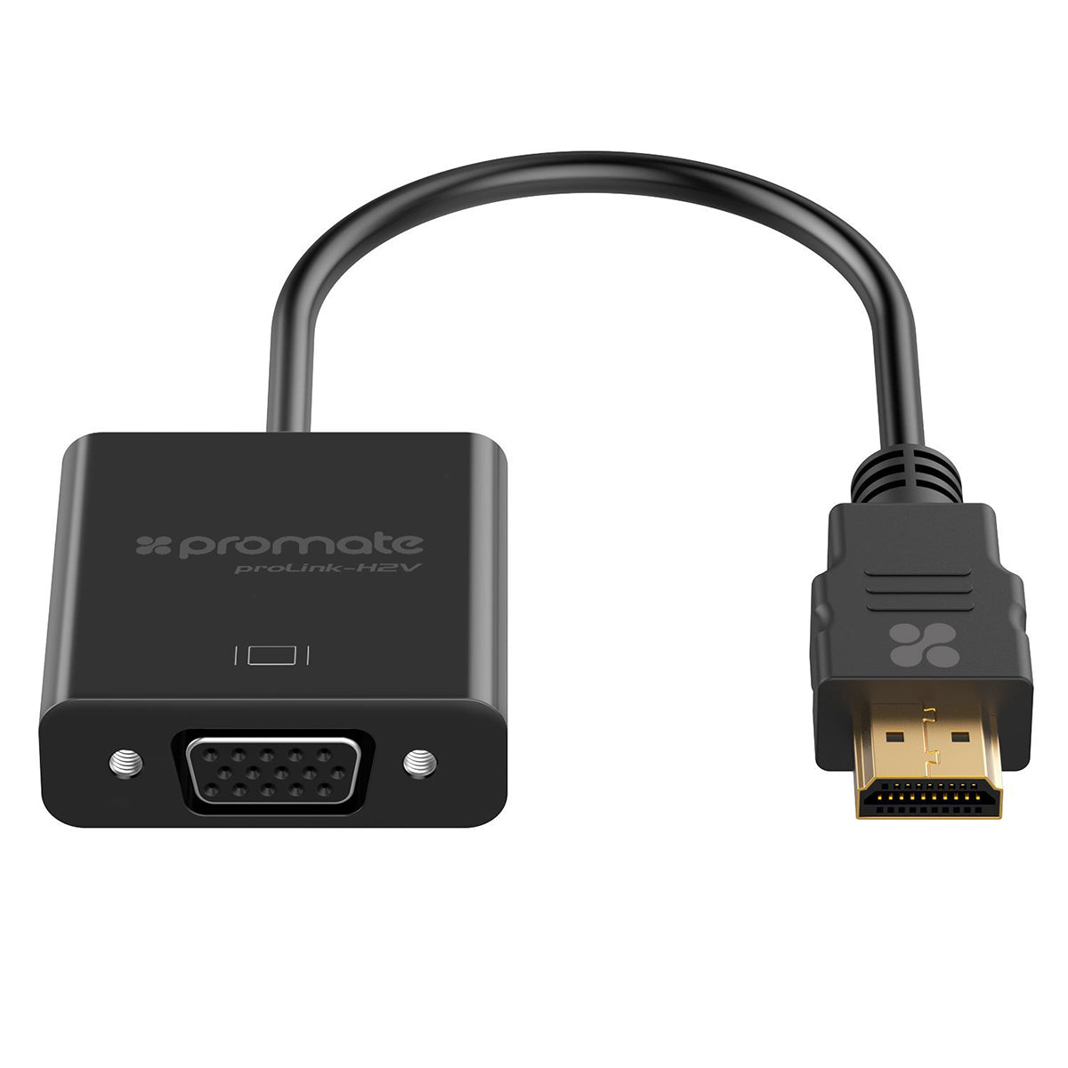 Promate HDMI TO VGA Converter Adapter Cable 1080P Male to Female for PC DVD HDTV and Laptop –  PROLINK-H2V Black