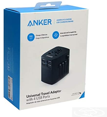 Anker Universal Travel Adapter With 4 USB Black - A2730H11