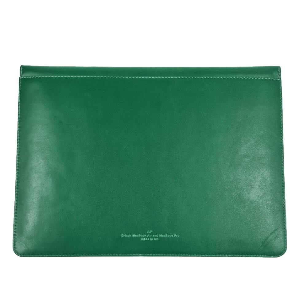 Vintage Compact Solid Green Laptop Envelope