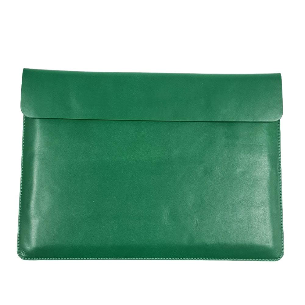 Vintage Compact Solid Green Laptop Envelope