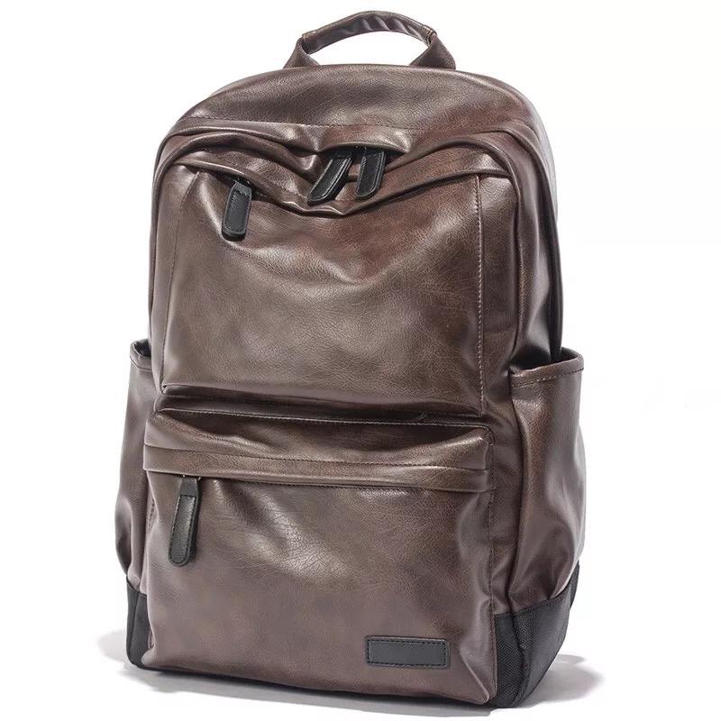 Leather Laptop Pack Bag - 16 Inch - Brown