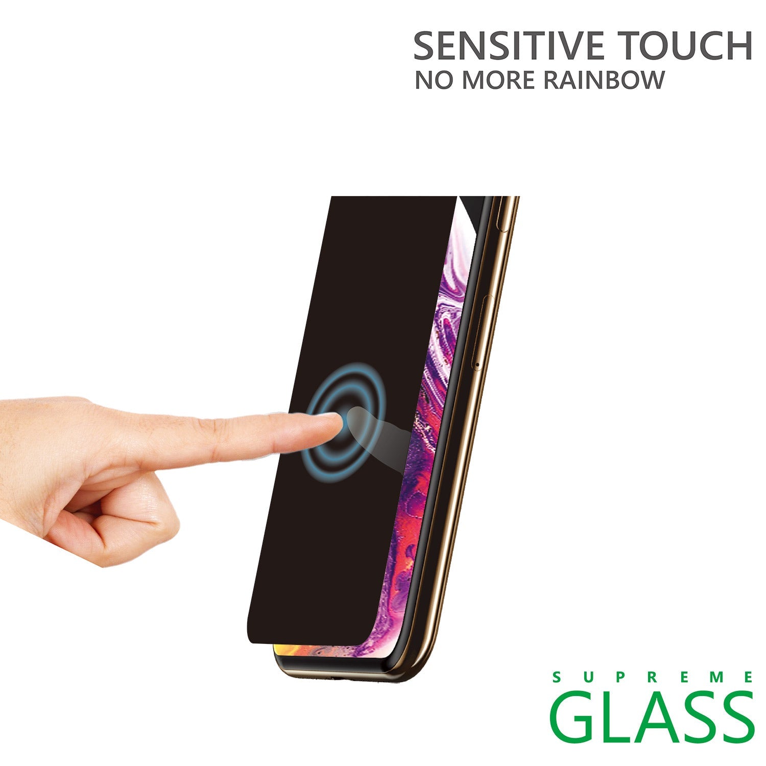 Amazing Thing iPhone XS/iPhone X PRIVACY Glass Screen Protector - Tempered Supreme Glass