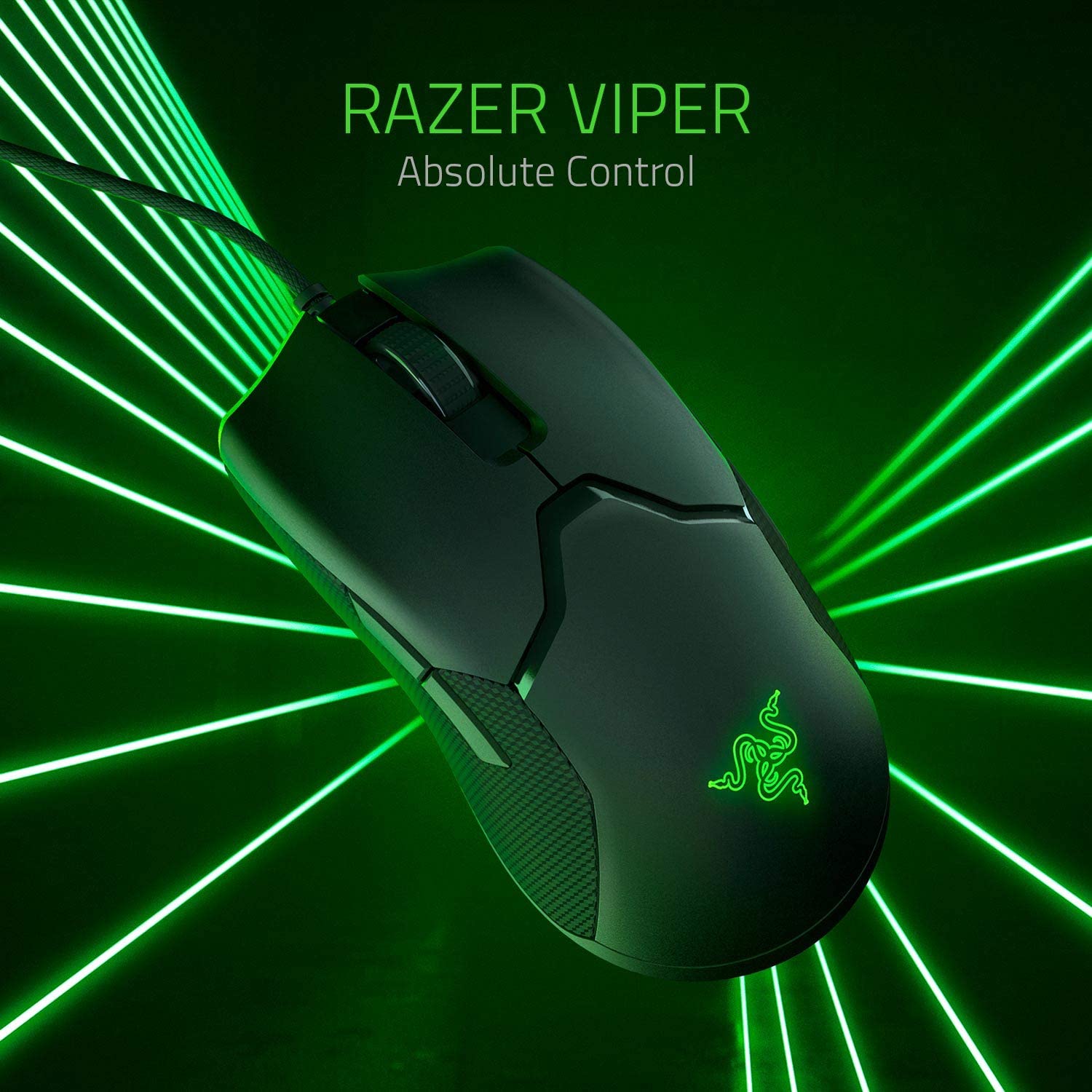 Razer Viper - Lightweight Esports Gaming Mouse with only 69g, Razer Opto-Mechanical Mouse Switches, Optimized Ergonomics & RGB Chroma