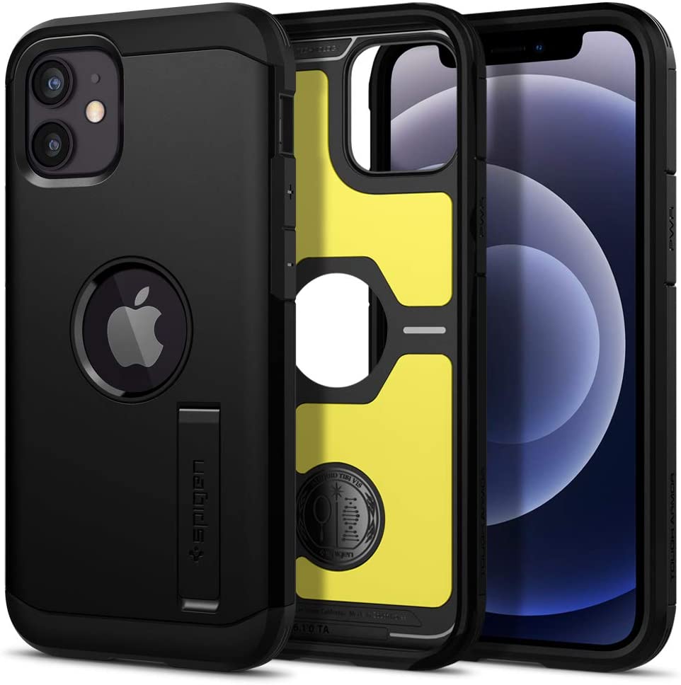 Spigen Tough Armor designed for iPhone 12 Mini case/cover with Extreme Impact Foam - Black