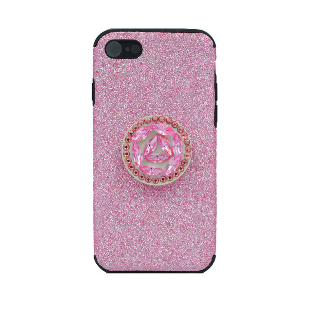 Bling Pop Socket Case iPhone 8 Pink