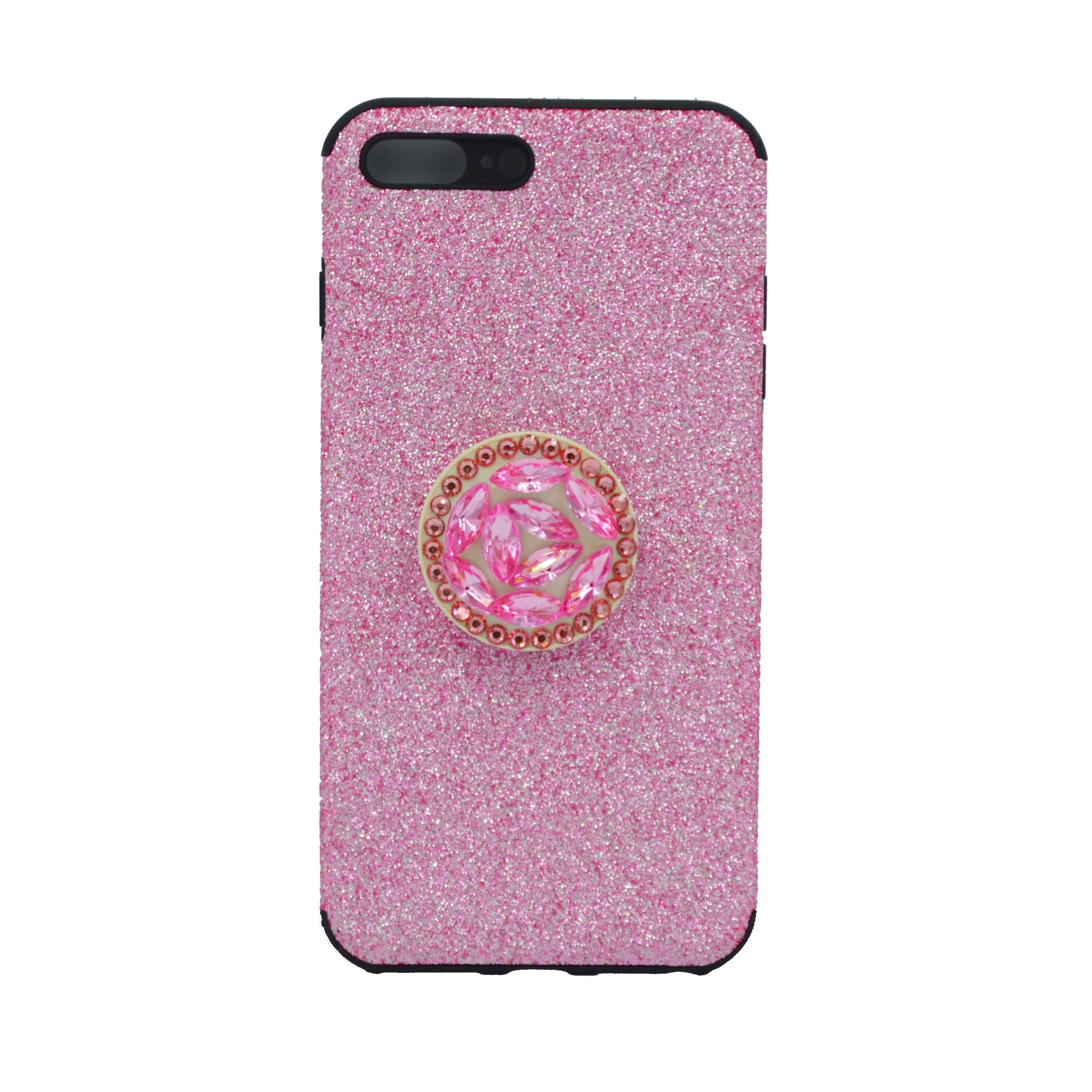 Bling Pop Socket Case iPhone 8 Plus - Pink